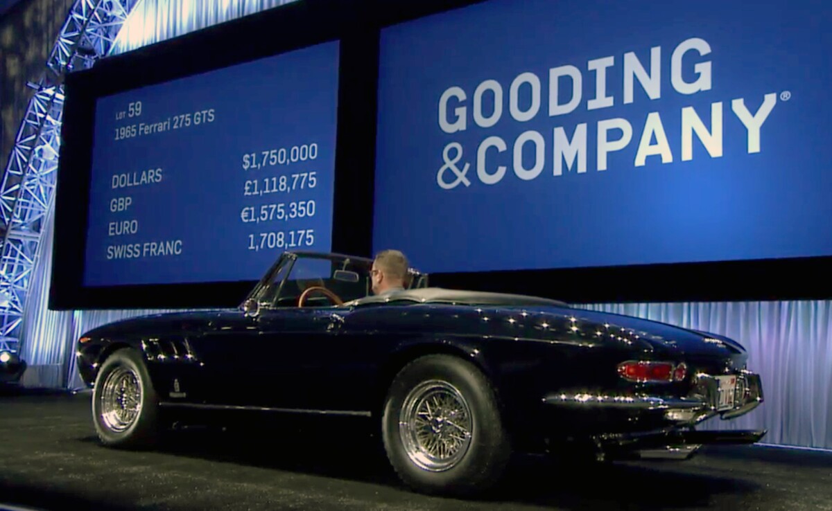 This 1965 Ferrari 275 GTS sold for $1,925,000