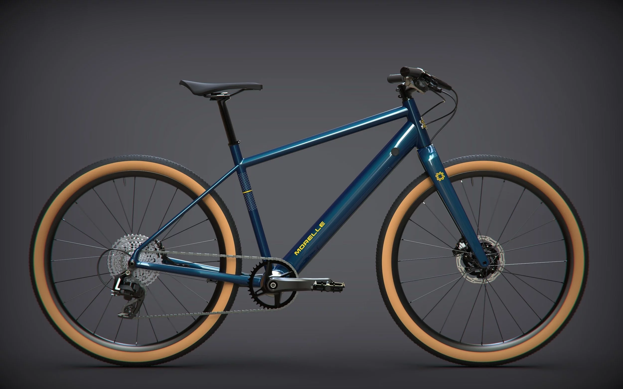 Thanks to a compact electric mid-drive and down tube-integrated battery, the Morelle is a rather sleek, inconspicuous ebike that looks almost like a regular bicycle