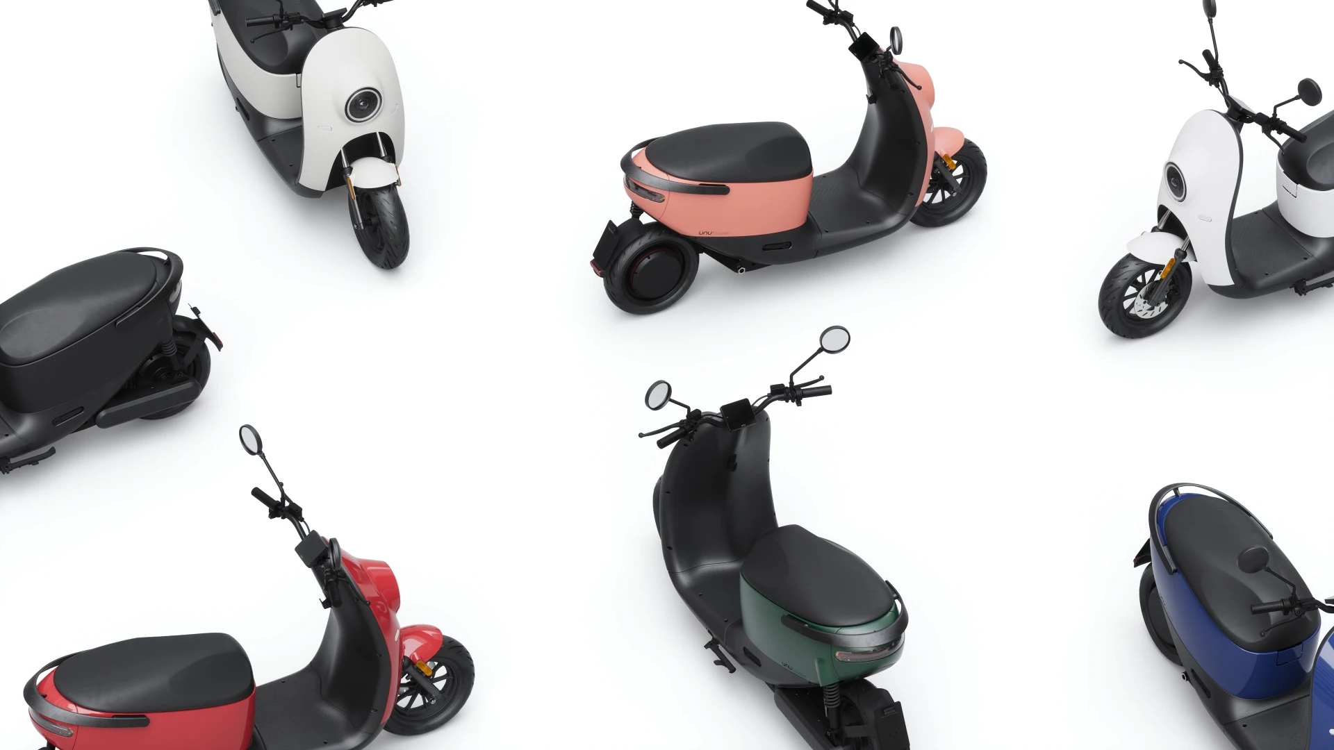 The unu Scooter is available as three models with seven color options