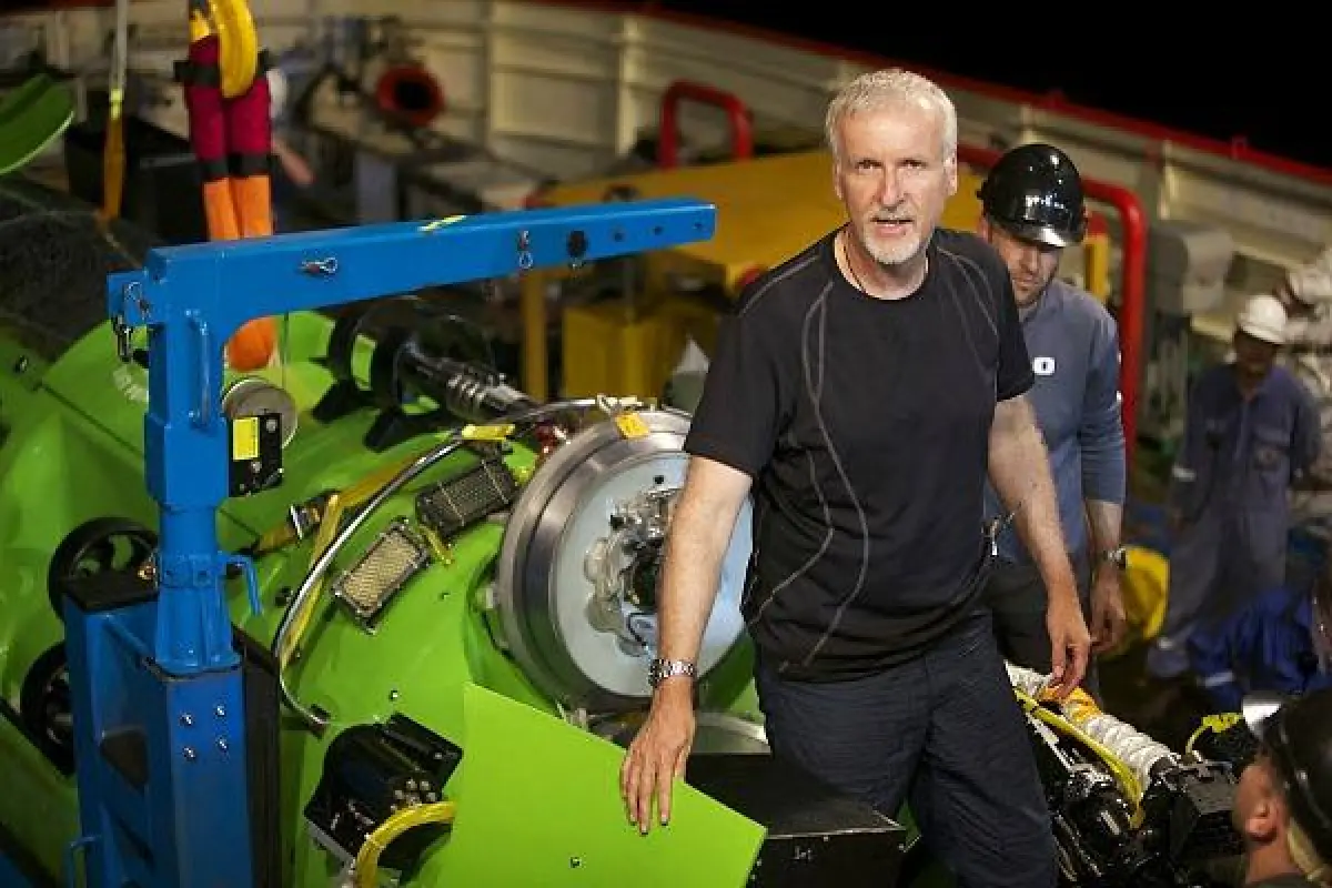 James Cameron prepares to enter Deepsea Challenger just prior to beginning his record-setting dive to the Challenger Deep (Photo: National Geographic)