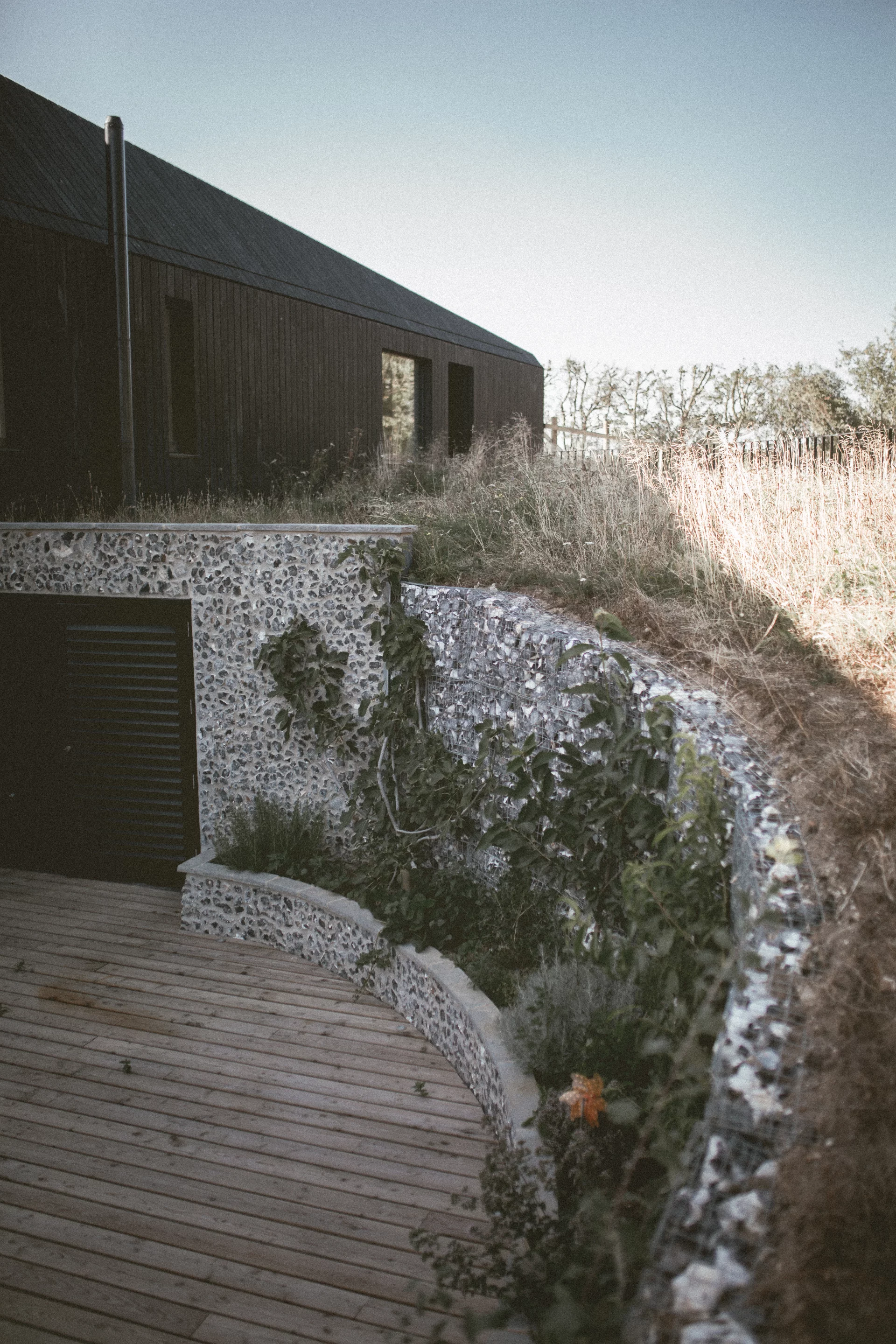 Black Barn includes a small sunken garden area