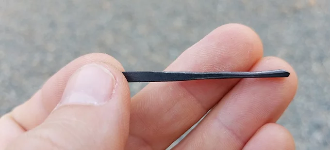 Even after it's been well-used, the Firefly will fit securely in the Swiss Army knife or tool