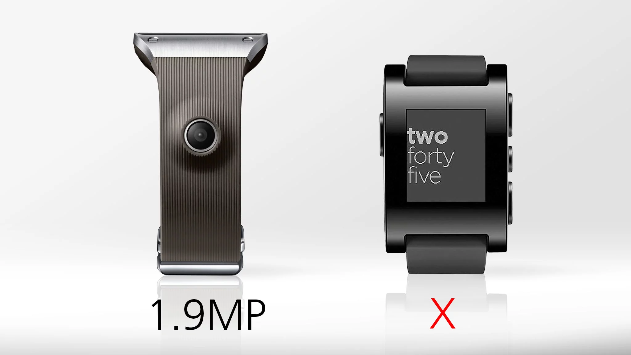 The Galaxy Gear has a 1.9-megapixel camera on its band