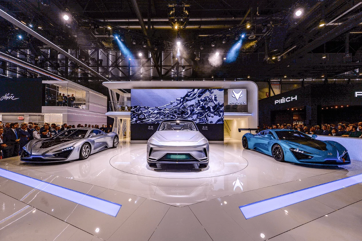 The Arcfox lineup at the 2019 Geneva Motor Show