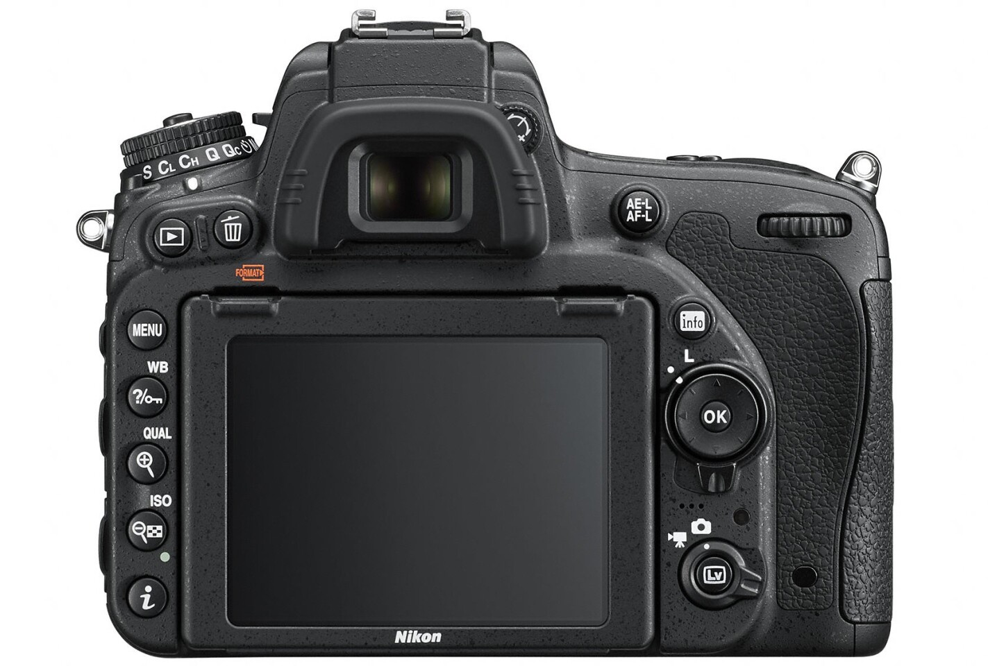 The rear screen on the Nikon D750 is a vari-angle 3.2-inch RGBW LCD which has 1229K dots