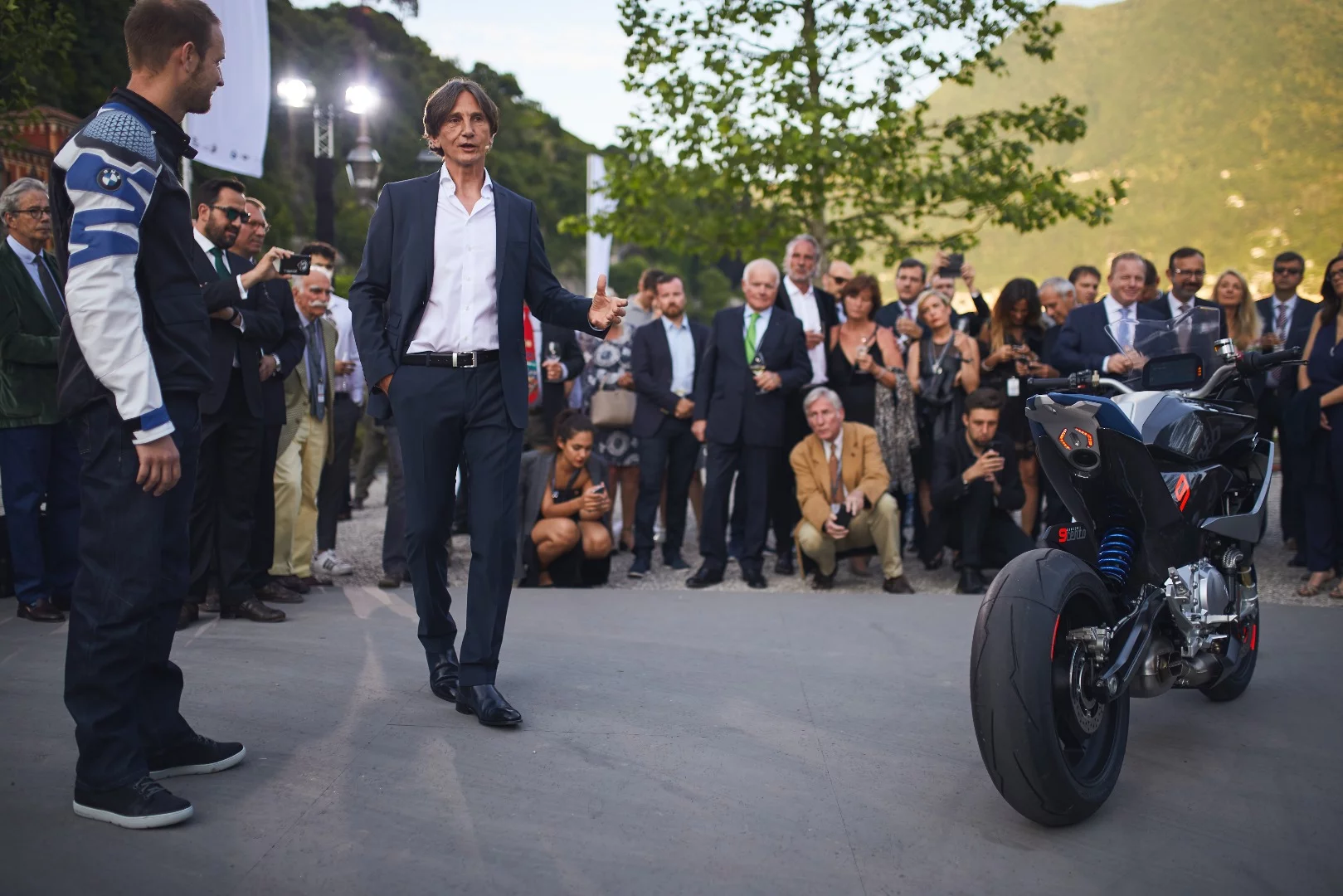 Edgar Heinrich, Head of Design BMW Motorrad, pictured at Villa d'Este during the bike's first public showing