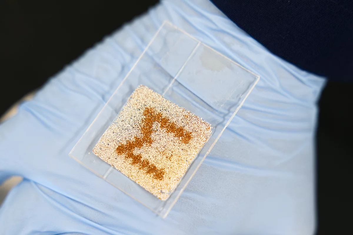 Magnetic pixels in this little screen are capable of encrypting images