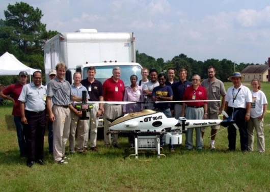 The proud team at the Unmanned Aerial Vehicle Research Facility. The UAVRF is housed in the School of Aerospace Engineering at the Georgia Institute of Technology in Atlanta, Georgia.