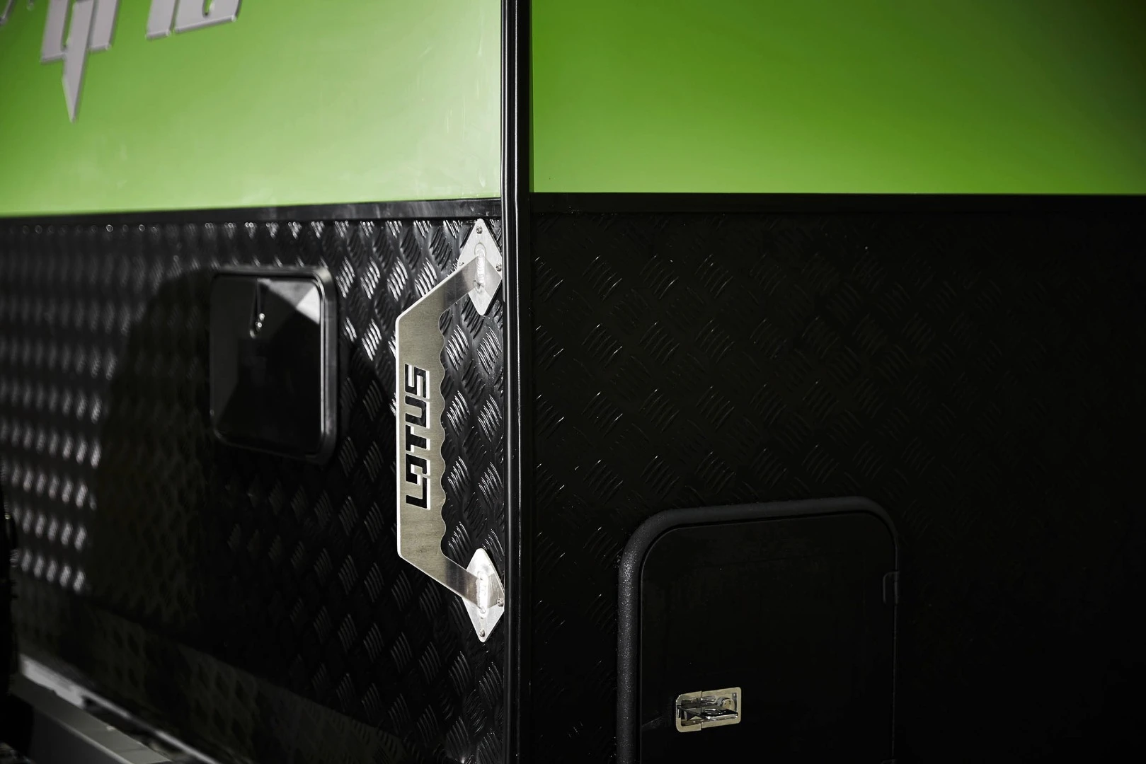 Lotus Off Grid caravan closeup