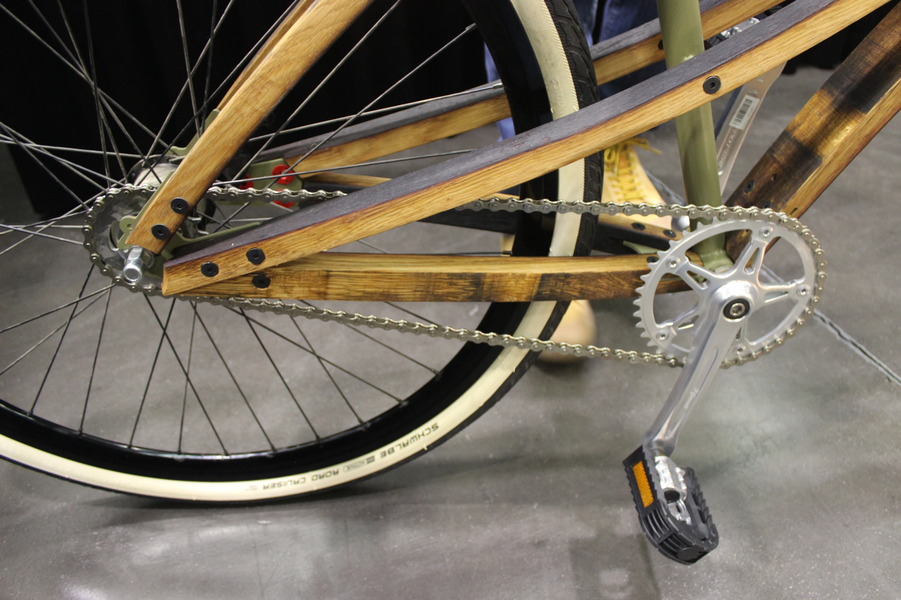 The Cooper Bicycle currently has a two-speed coaster brake rear hub, although it could be equipped with a derailleur