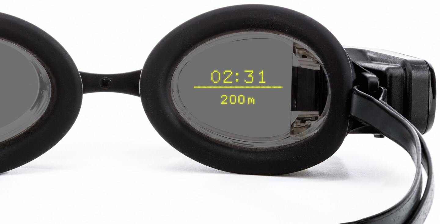 Form Swim Goggles track metrics such as split time, interval time, rest time, total time, stroke rate, stroke count, distance per stroke, pace per 100, pace per 50, distance, length count, and calories burned