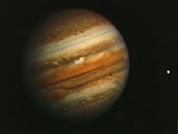 Jupiter and two moons (Image: NASA)