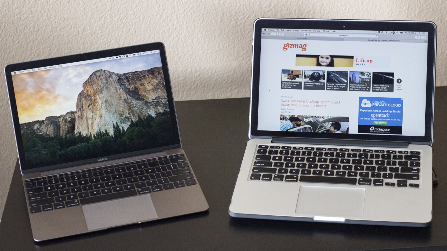 New Macbook Vs Macbook Pro With Retina Display Up Close