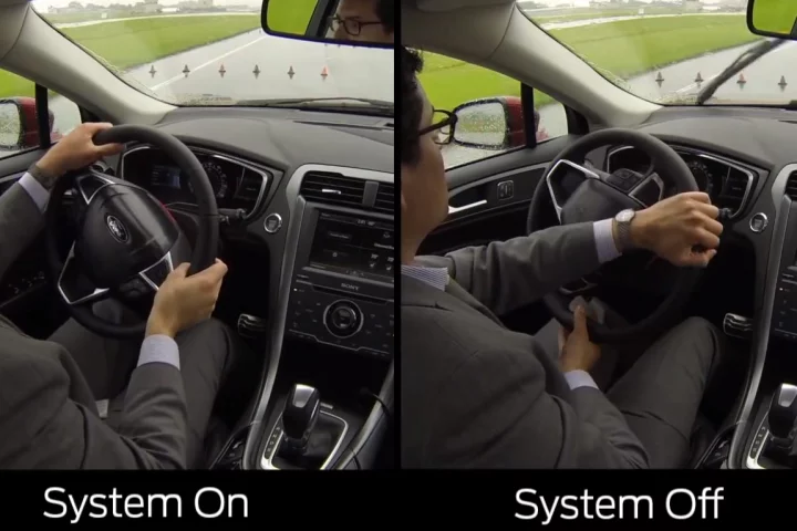 Ford's Adaptive Steering system alters the steering ratio based on vehicle speed