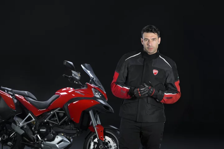 Ducati's Multistrada D-Air, with wireless airbag jackets.