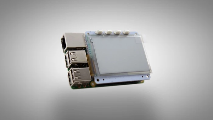 PaPiRus mounted on a Raspberry Pi 2