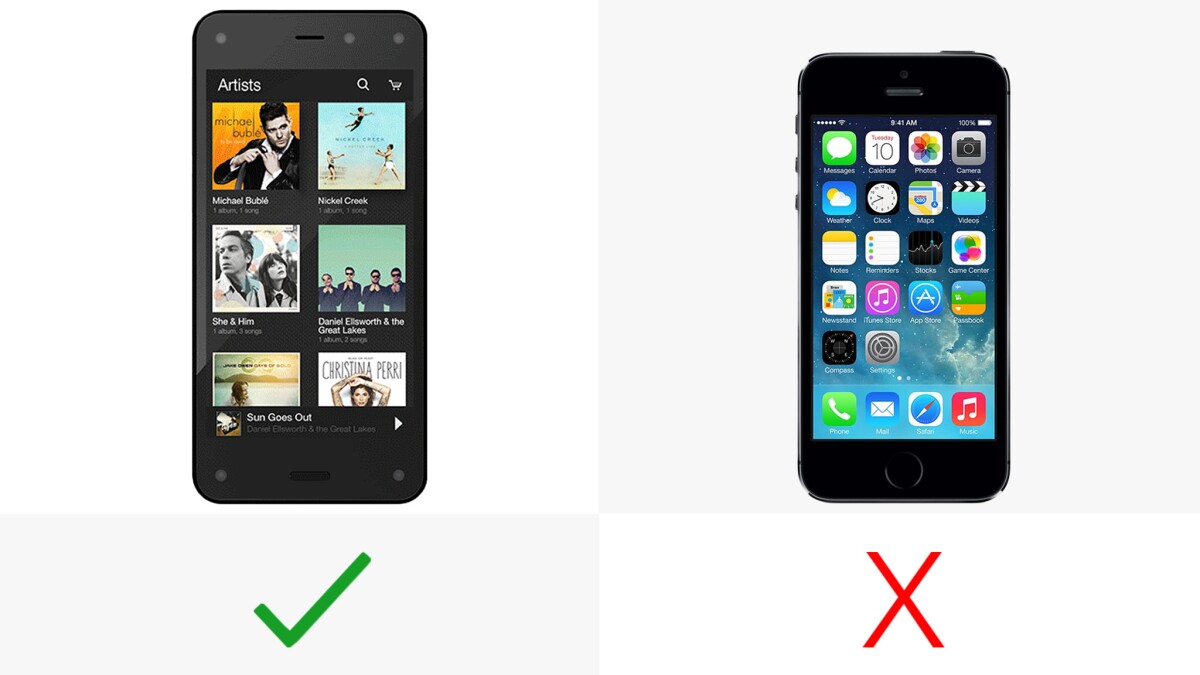 The Fire Phone's Dynamic Perspective adds a glasses-free 3D effect to the phone's screen