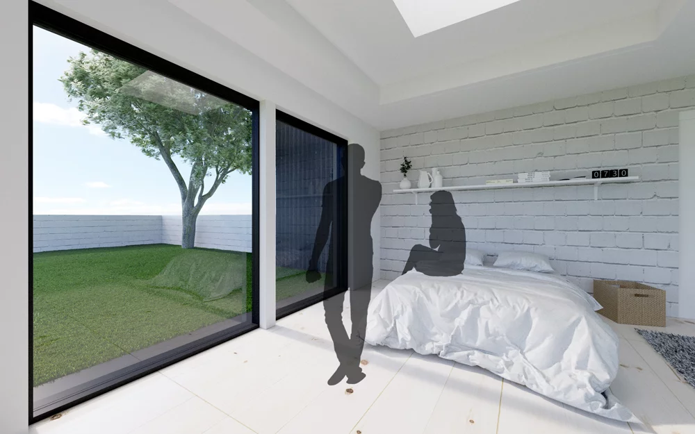 The researchers say that when the windows are turned milky for privacy, they are capable of still letting through 90 percent of natural light