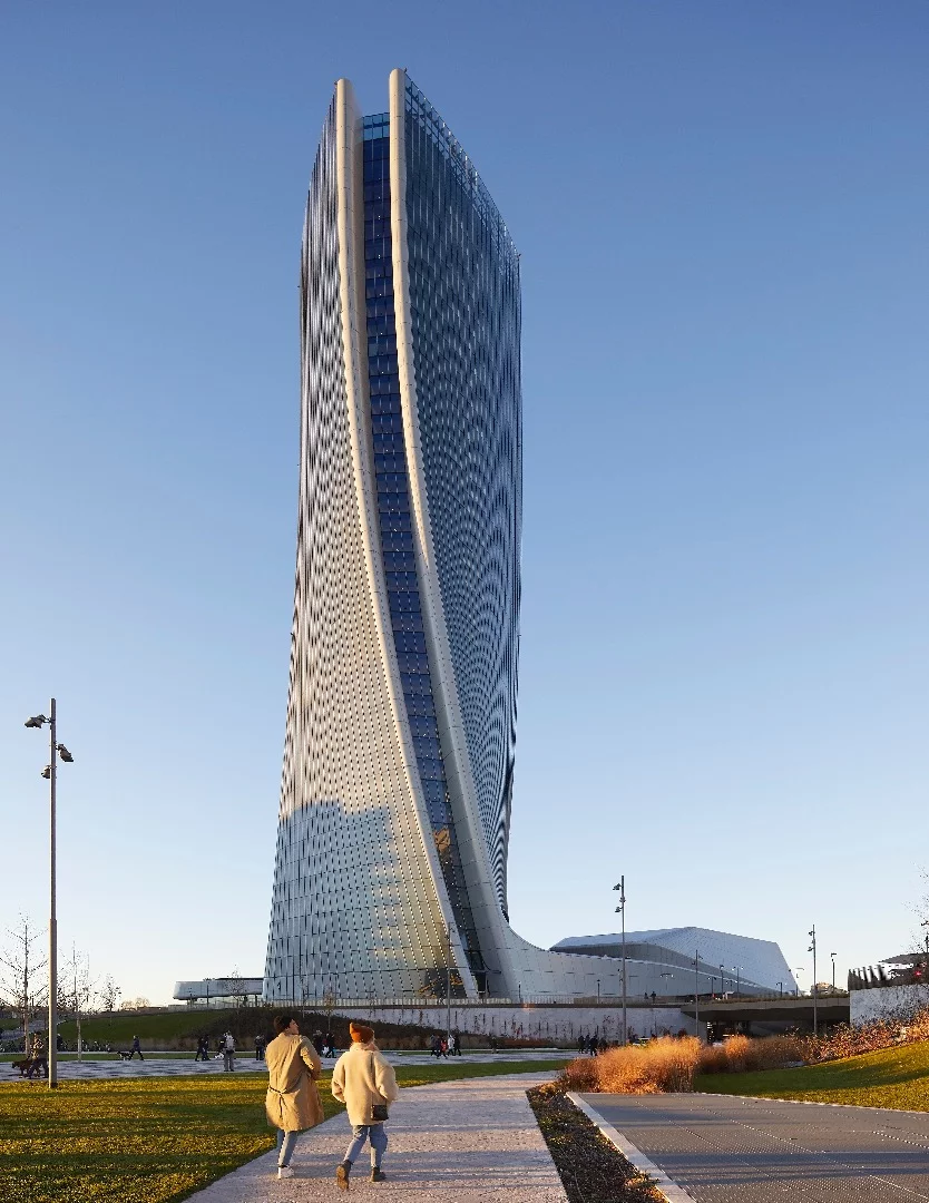 Runner up Generali Tower, by Zaha Hadid Architects, is part of a wider development in the area