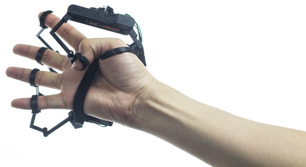 The Dexmo F2 adds force feedback to the equation