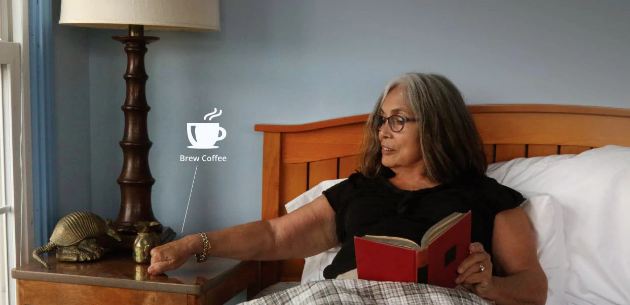 Tap on your nightstand to switch on your coffee pot