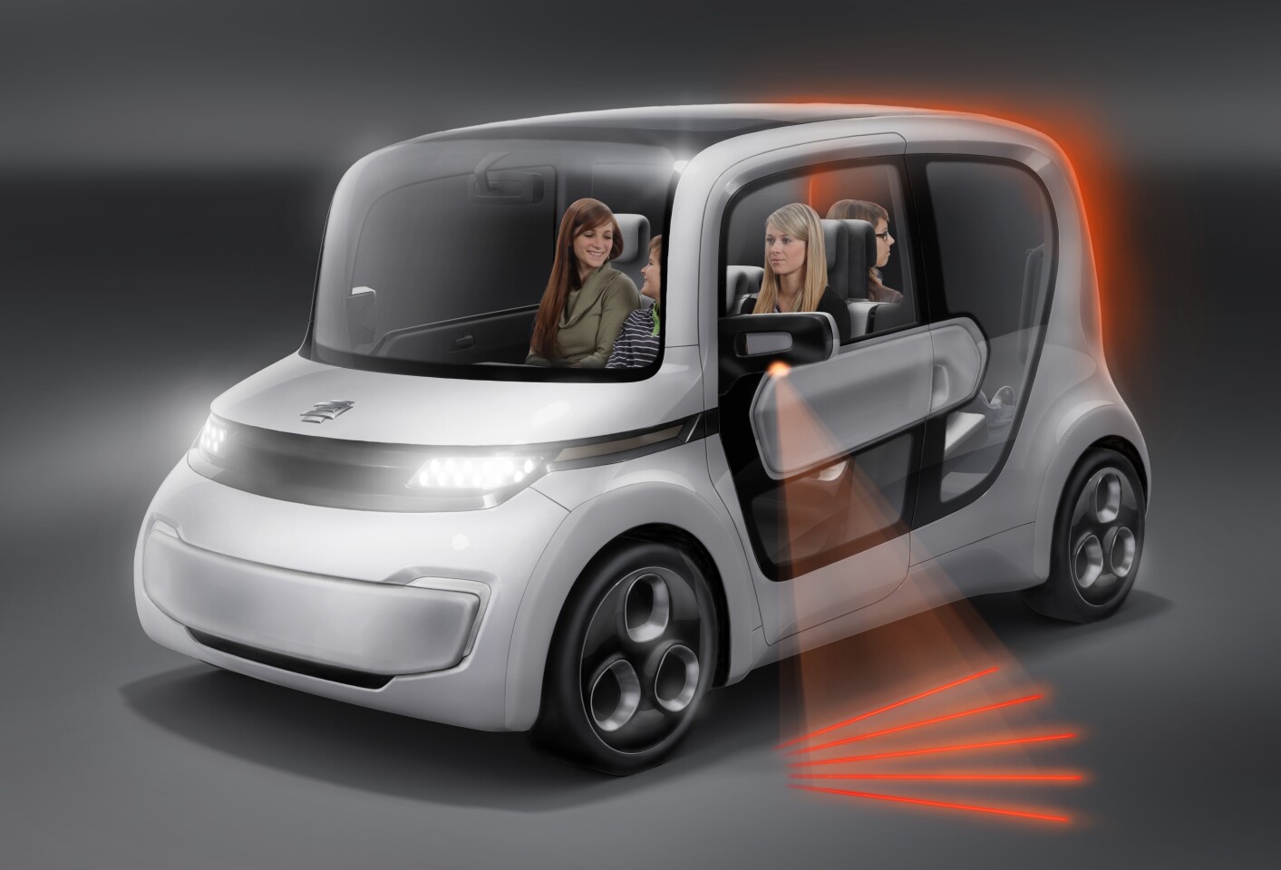 At the 2012 Geneva Motor Show, EDAG showed its second open-source Light Car concept (the first was in September of 2009) and the third member of what's fast becoming a full range of all-electric light cars. This is the the "EDAG Light Car - Sharing", aimed at inner-city car hire fleets.