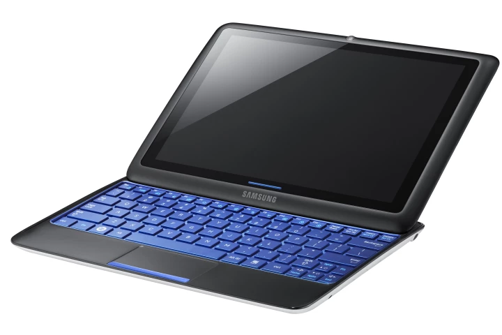 Samsung offers the touchscreen delights of tablet computing and the full keyboard tactile usefulness of a notebook in one device