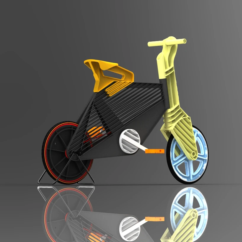 The Frii recycled plastic bike's modular components could be made in a variety of colors