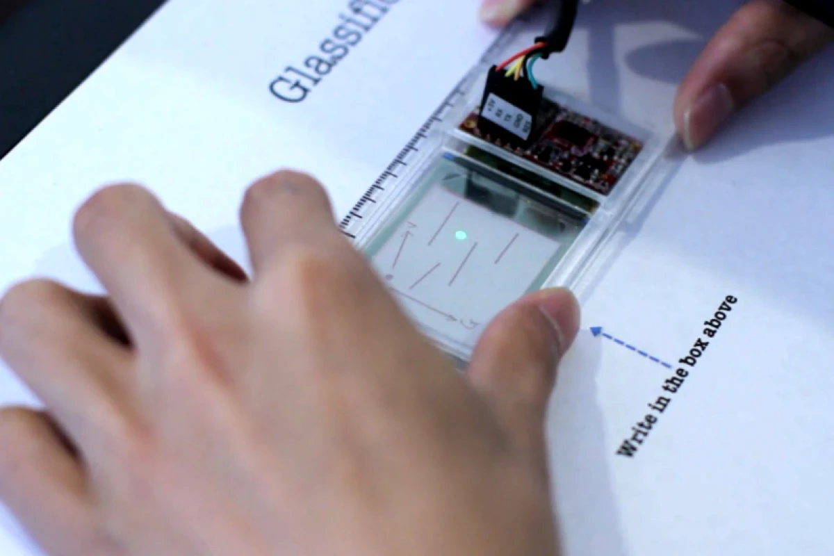 Glassified's clear graphics display allows augmented reality interaction with your drawings
