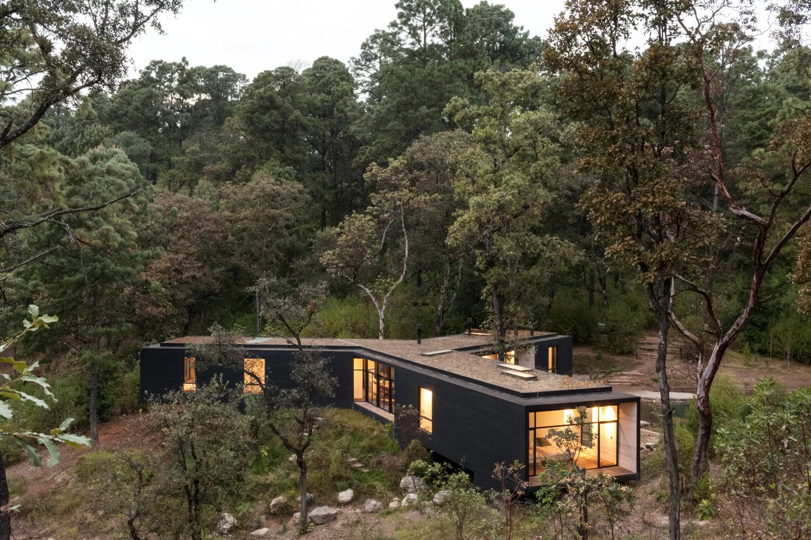 The Casa de la Roca is shaped like a tripod