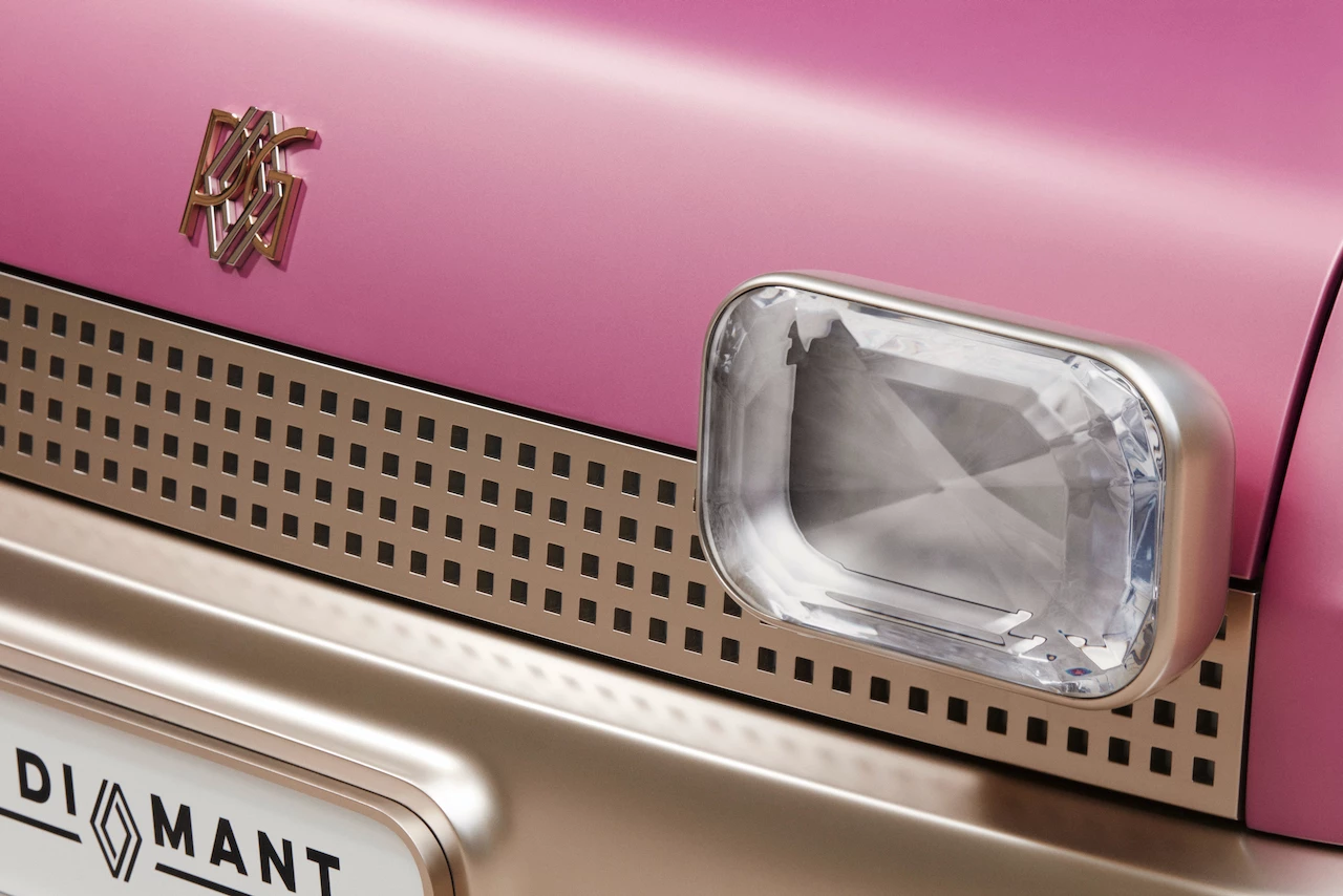 The surfaces of the Renault 5 Diamant's head- and tail lights are described as being "gem-like"