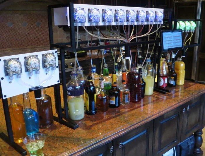 An entire set of Bartendros at a party