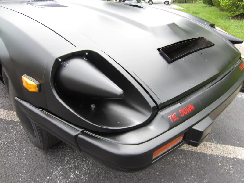 The headlight covers are modeled after the engine cones of an SR-71 Blackbird jet