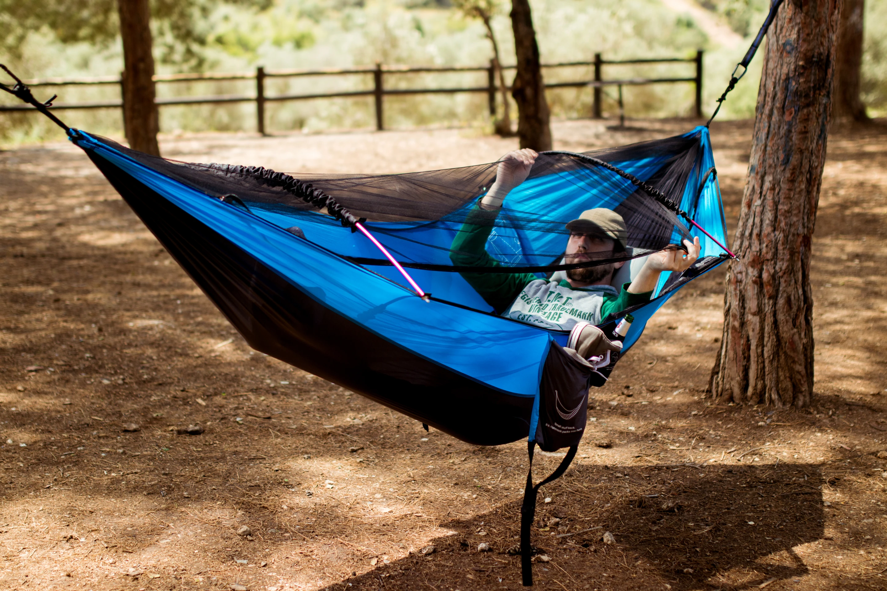Securing the Crua Koala's bug mesh to keep the pests out
