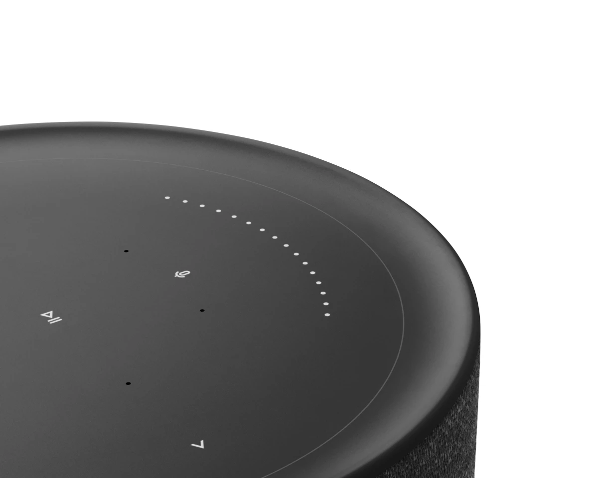 The control panel to the top is touch-enabled and automatically illuminates when proximity sensors detect an approaching user