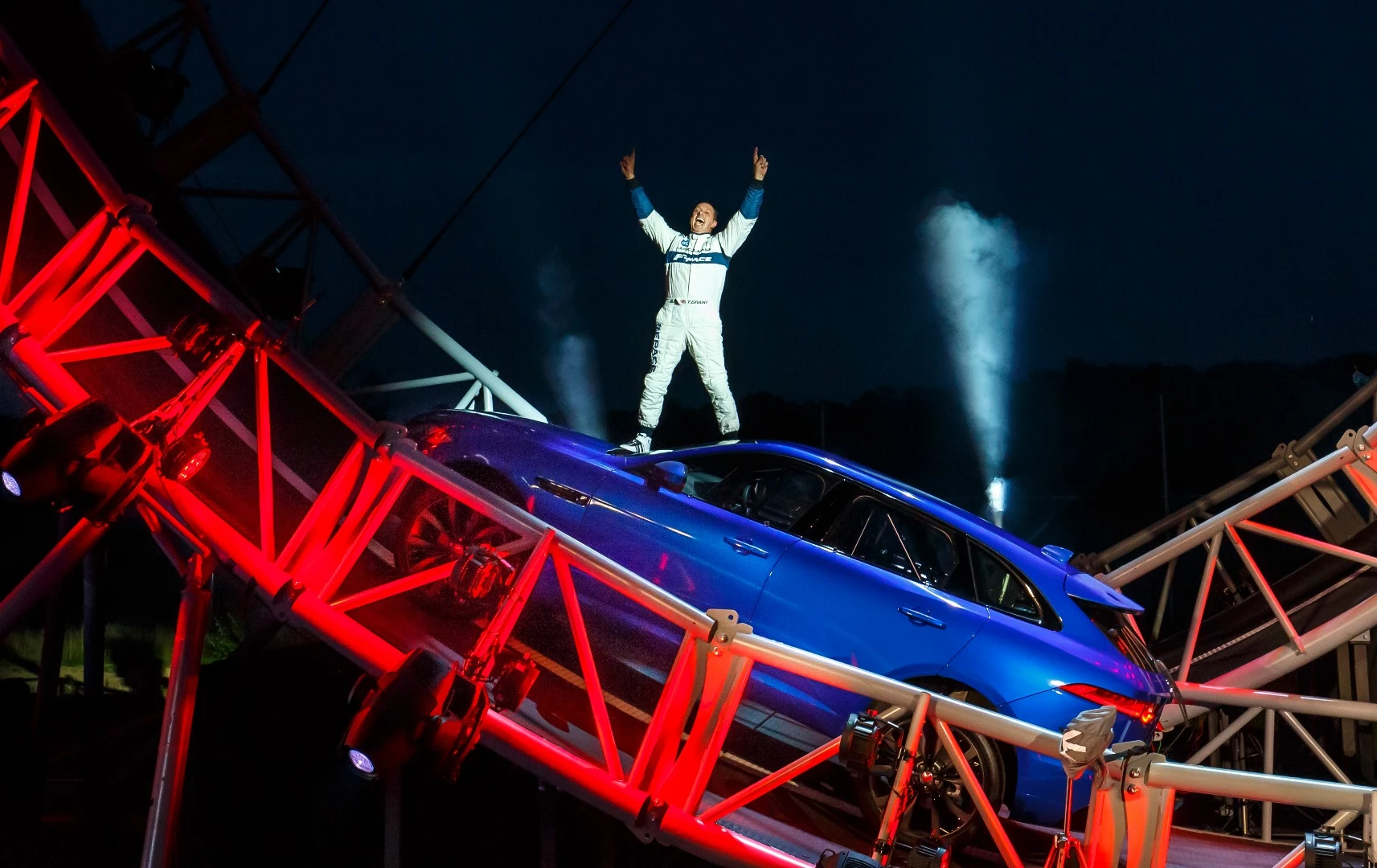 Driver Terry Grant and the record-setting F-Pace