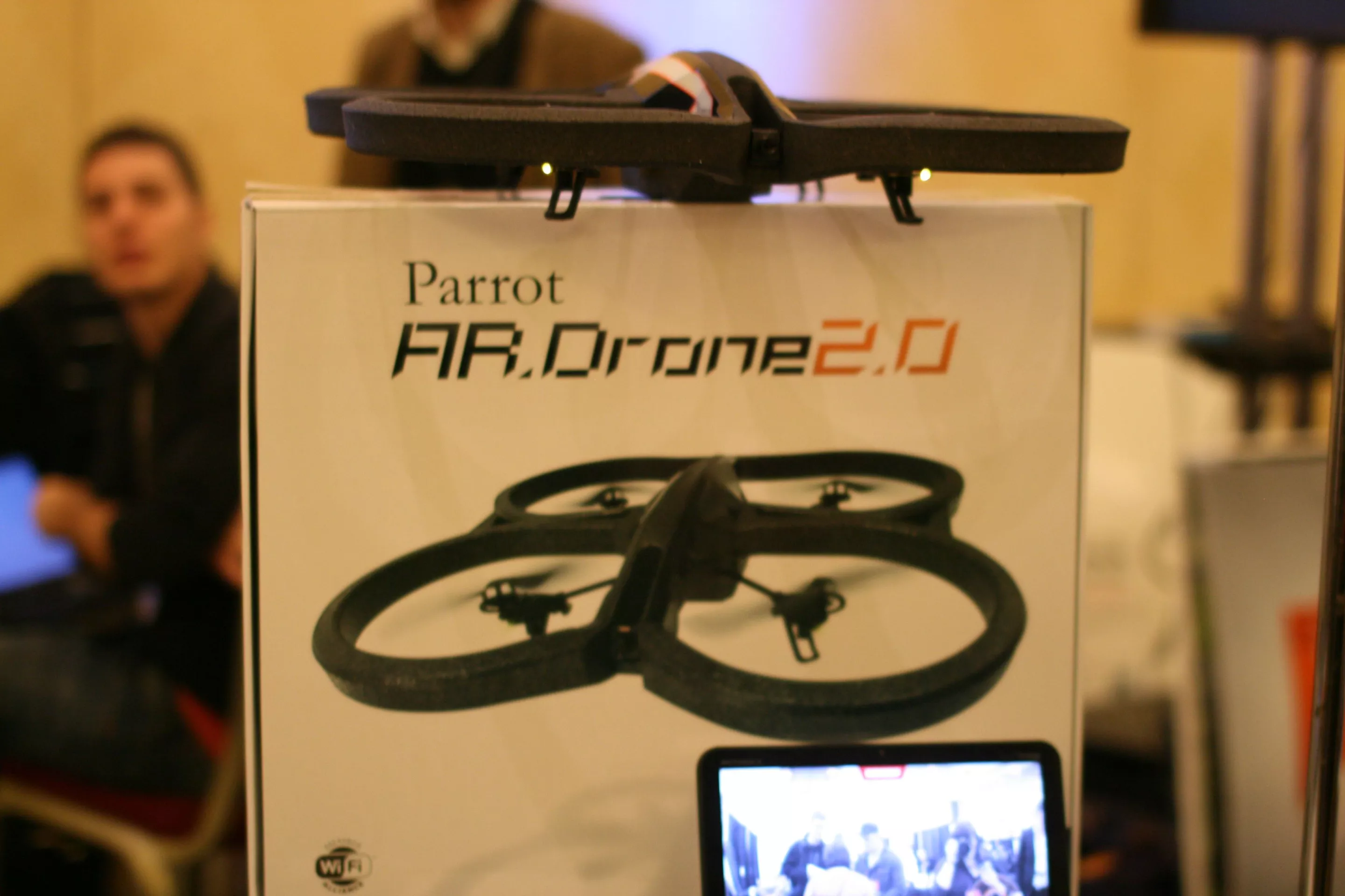 Flight video on the AR.Drone 2.0 can be recorded and saved onto your mobile device to watch later on