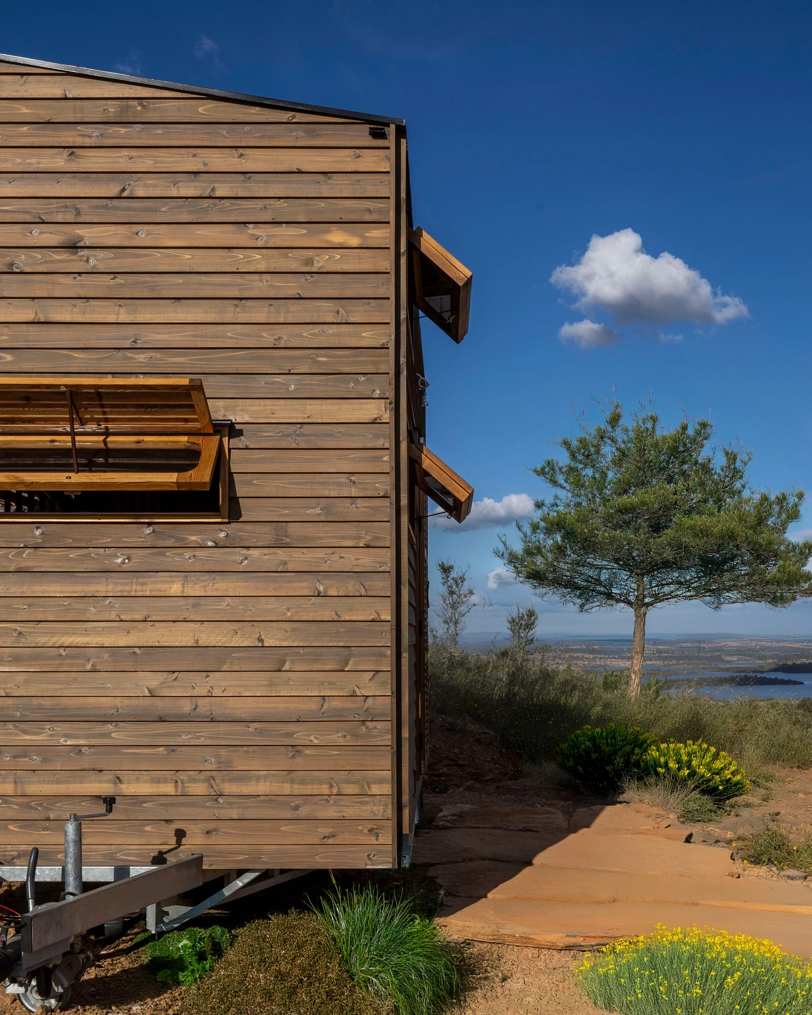 The Barca's exterior and interior are both finished in timber