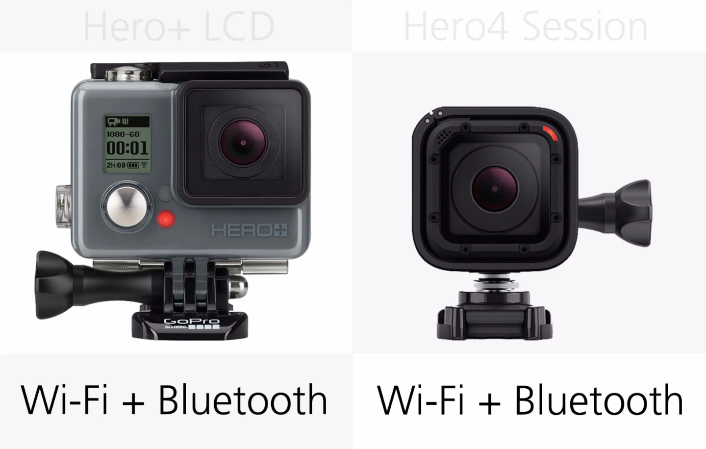 GoPro Hero+LCD and GoPro Hero4 Session wireless