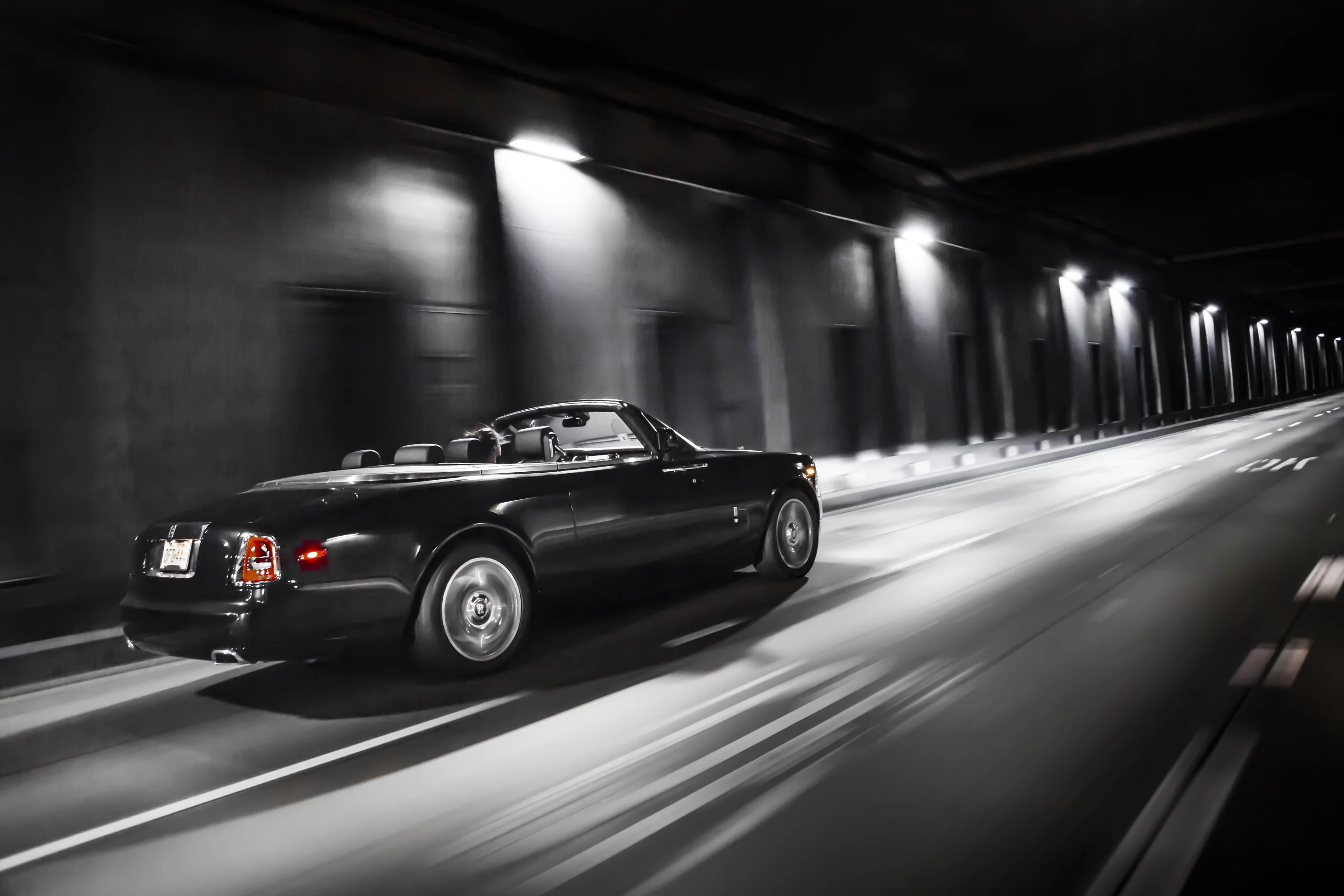 The Rolls-Royce Phantom Drophead Coupé "Nighthawk" made its first public drive in Phoenix, Arizona