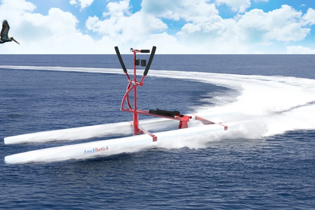 The Aqua Elliptica is a new watersport device that combines a cross trainer with a paddleboard