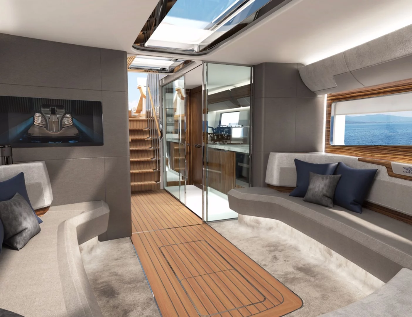 The Aeroboat S6 owner's lounge