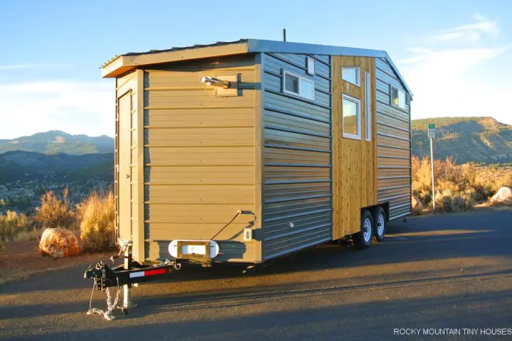 Rocky Mountain Tiny Houses delivered the Wanderlust unfinished