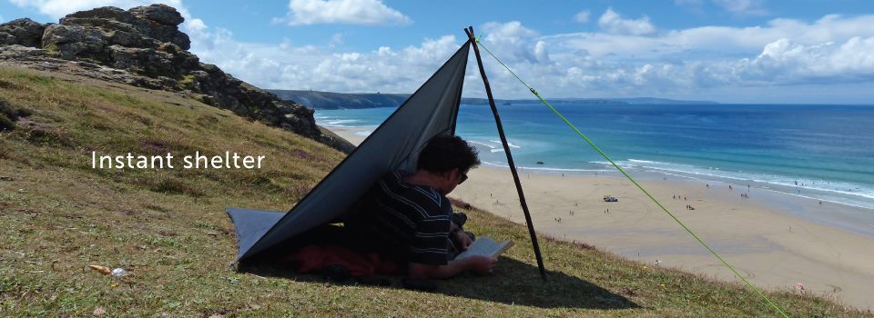 In addition to transforming into a backpack, the Vamoose poncho can act as a shelter