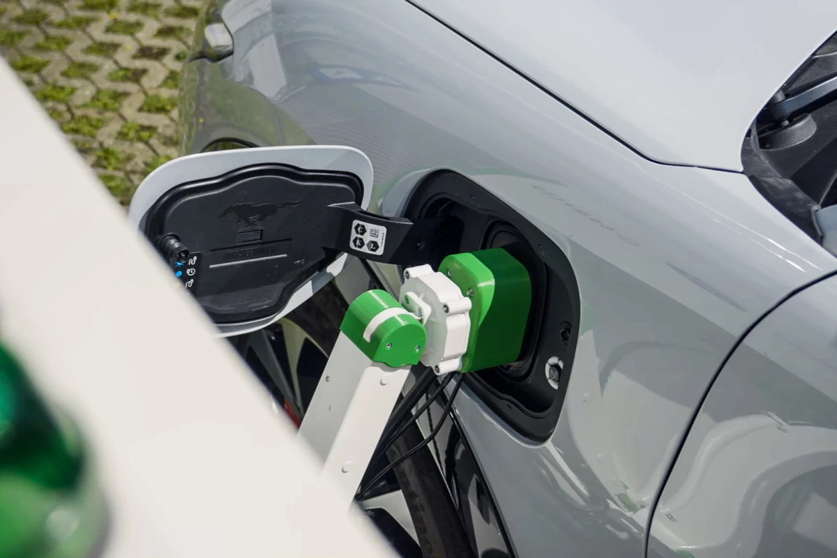 Ford's robot charging station prototype has moved from lab testing to real-world trials