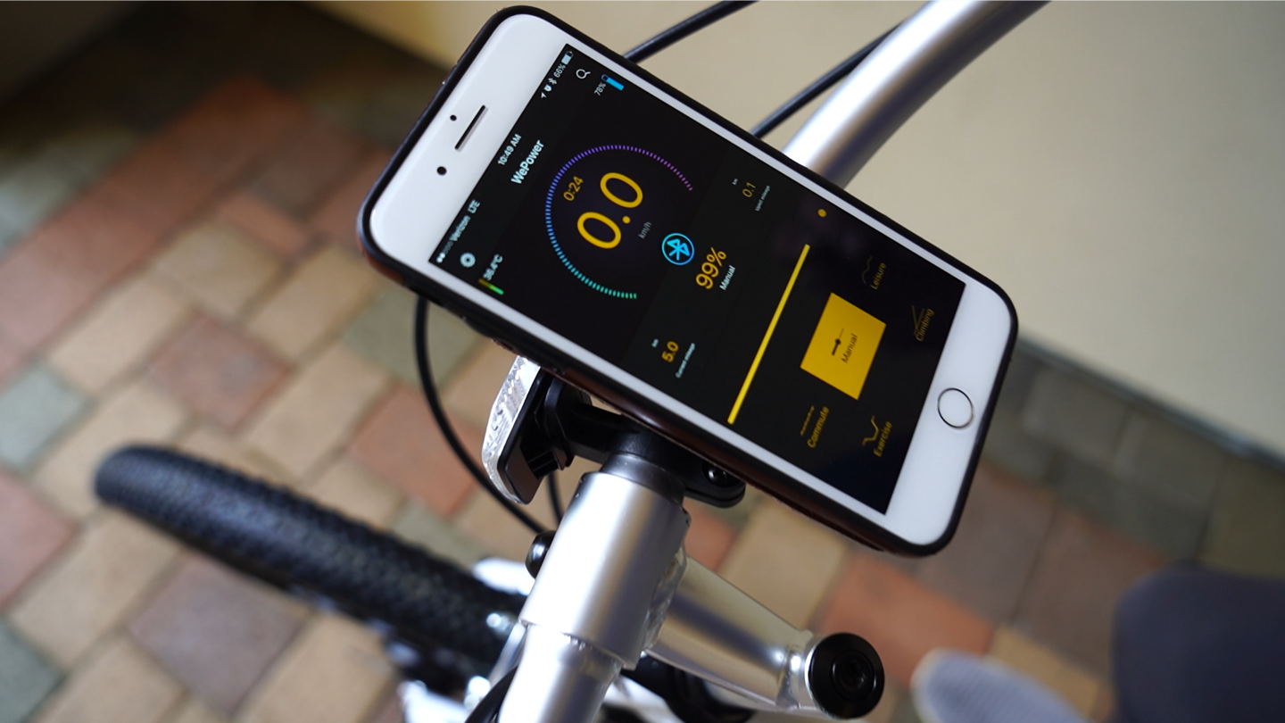 The EZ Wheelie comes with a dedicated smartphone app