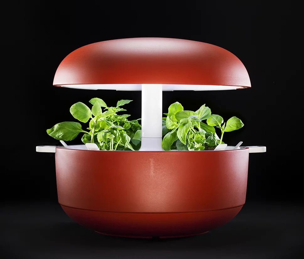 The Plantui Plantation is powered by a wall outlet and is said to use around 120 kWh of energy per year