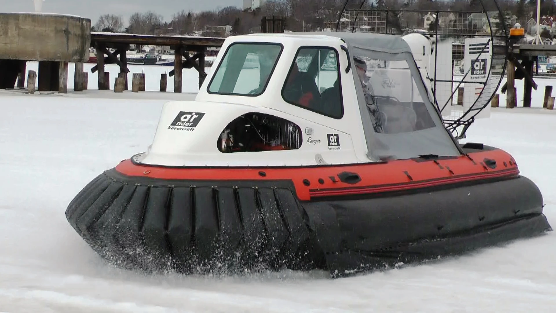 The AirRider hovercraft on ice