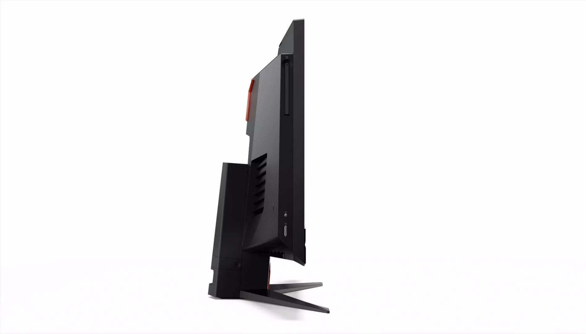 The narrow form factor allows the AIO Y910 to be a handy space-saving system for a desktop