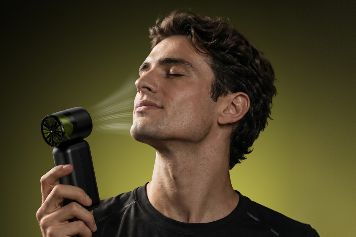 This portable fan cools you down in more ways than one